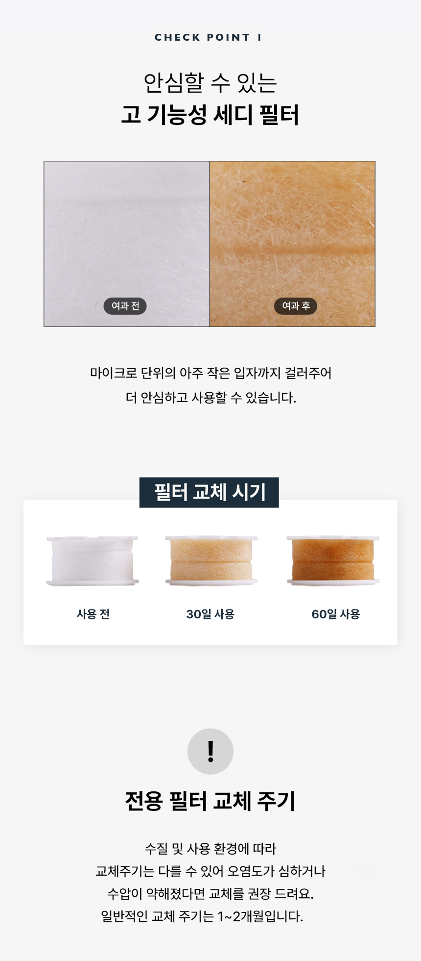 세면대 필터 (크롬/화이트)