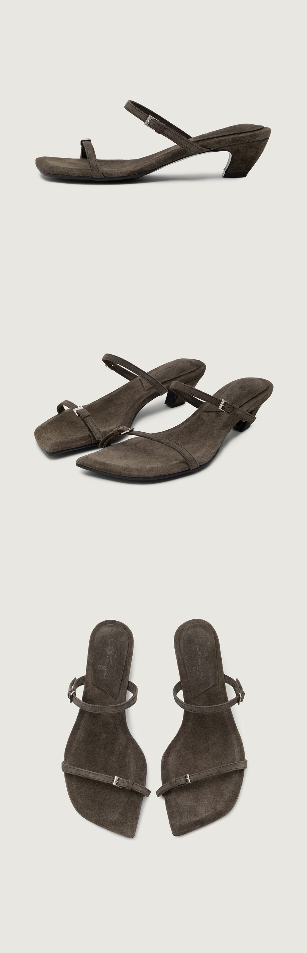 [PRE-ORDER] SELENE TWO STRAP MULE SANDAL_CACAO