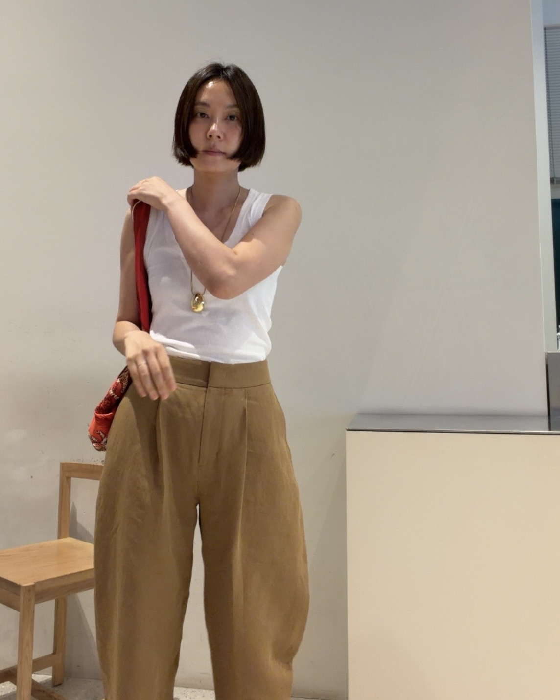 Wide slacks