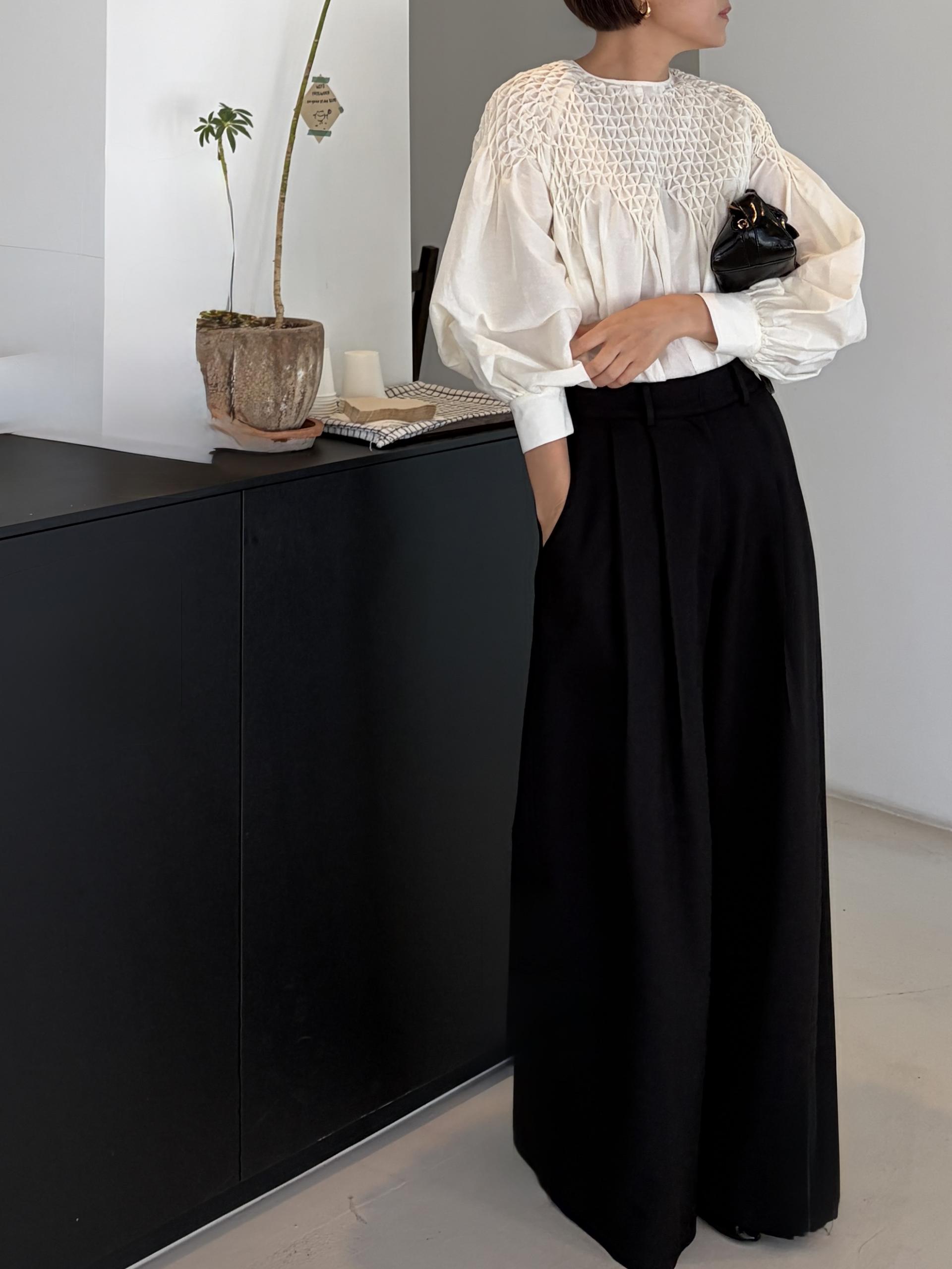 (수입) silk cotton Blouse