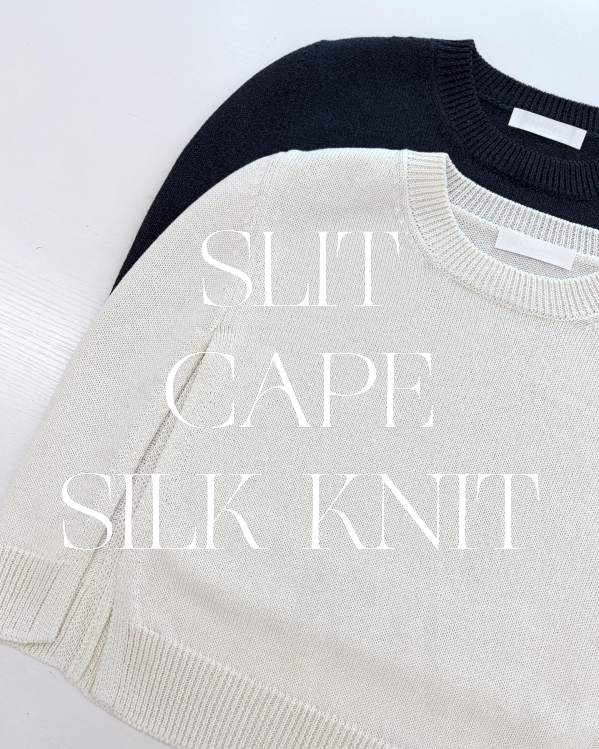 Slit Cape Silk Knit (2color)