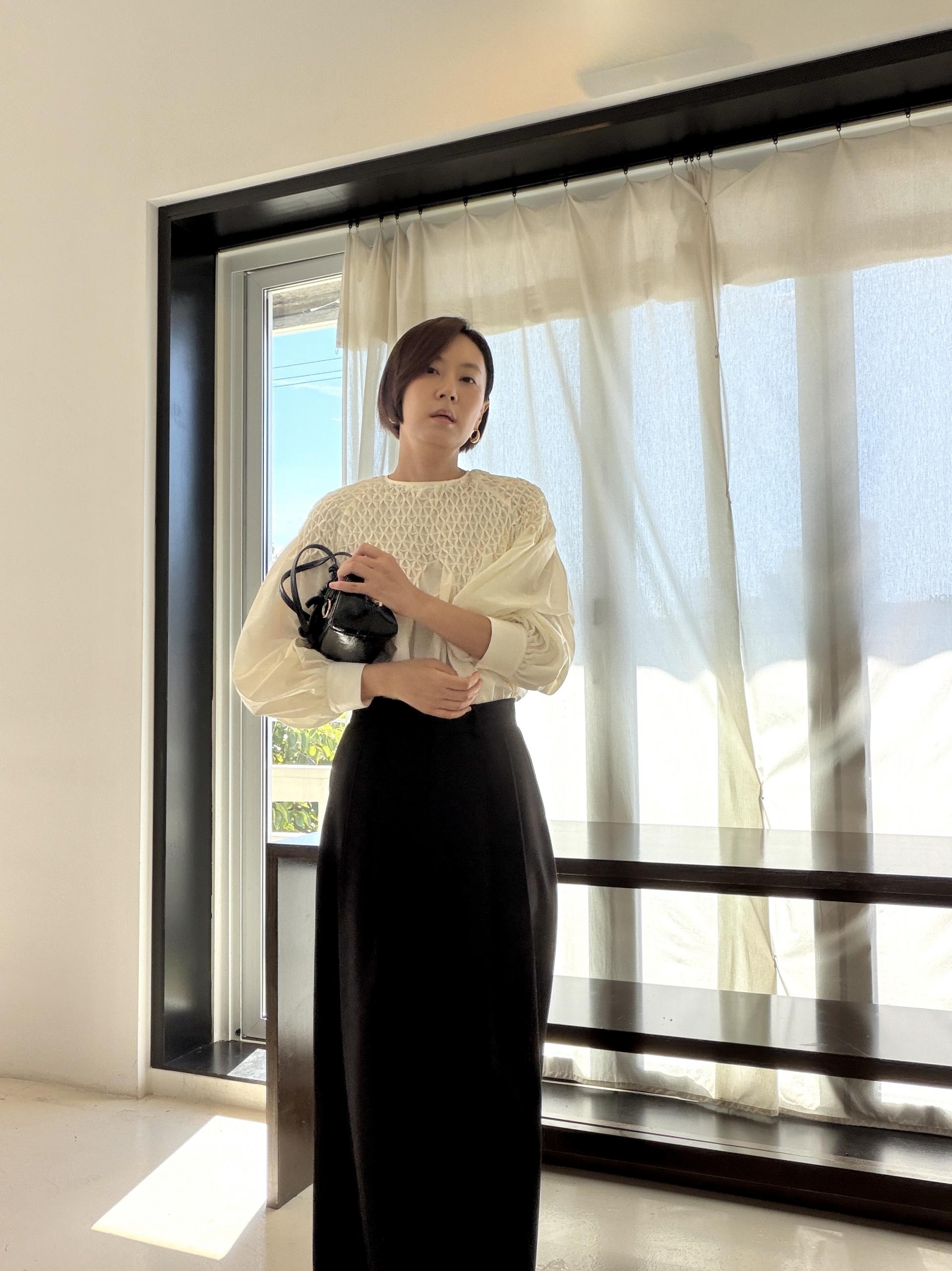(수입) silk cotton Blouse