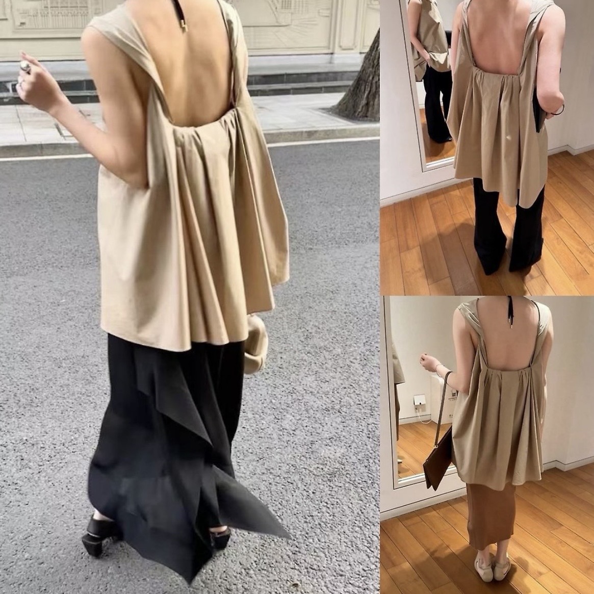 Backless blouse