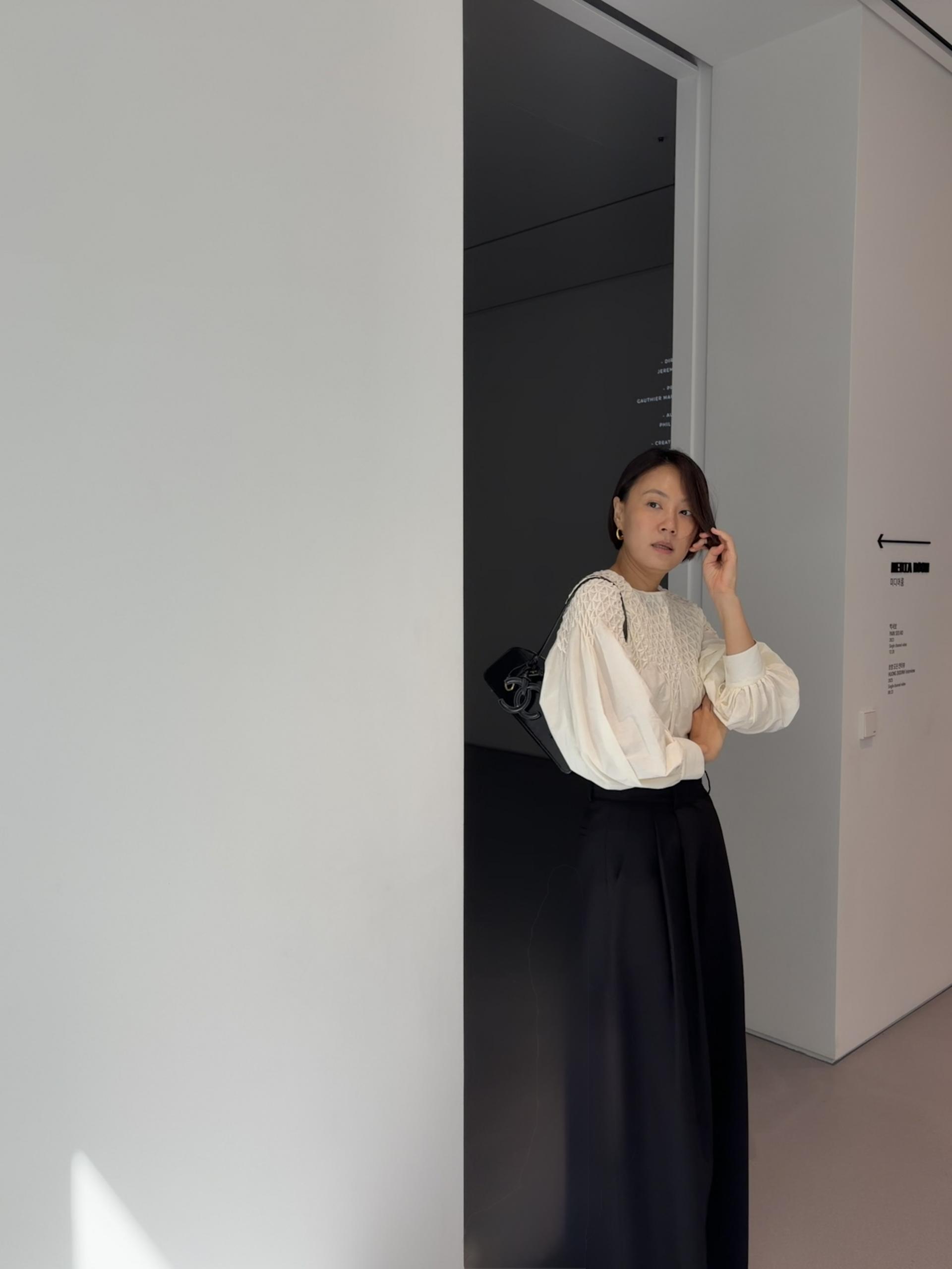 (수입) silk cotton Blouse