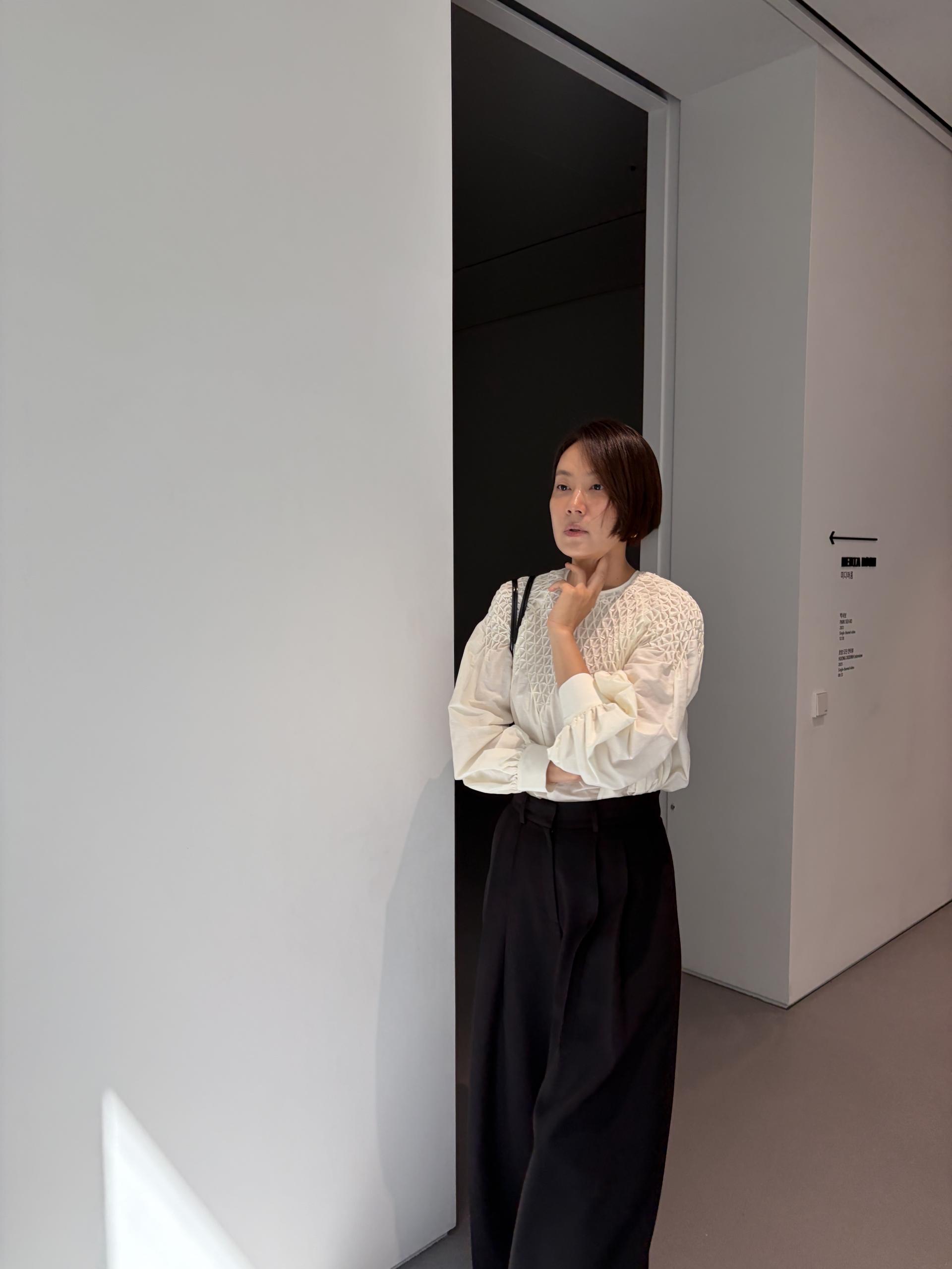(수입) silk cotton Blouse