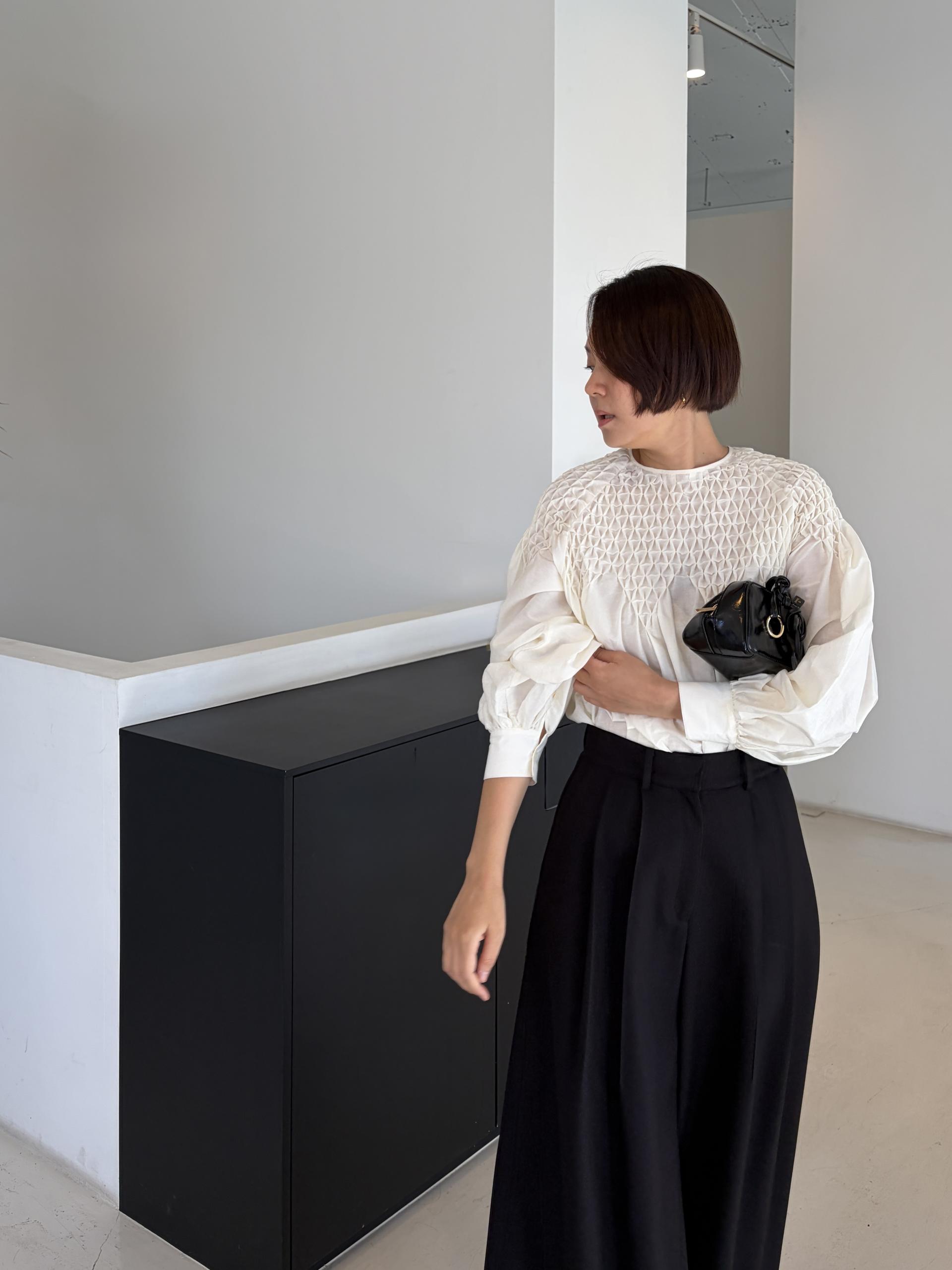 (수입) silk cotton Blouse