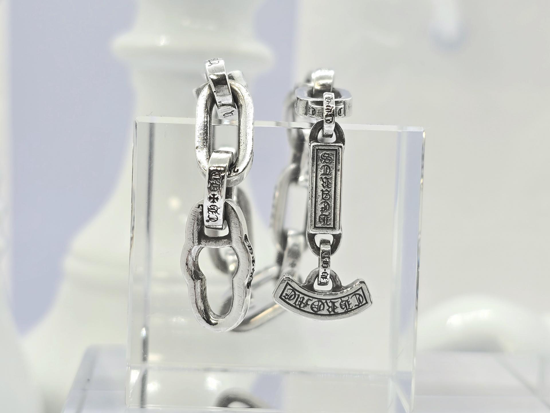 크롬하츠 페이퍼 E 체인 팔찌 8inch