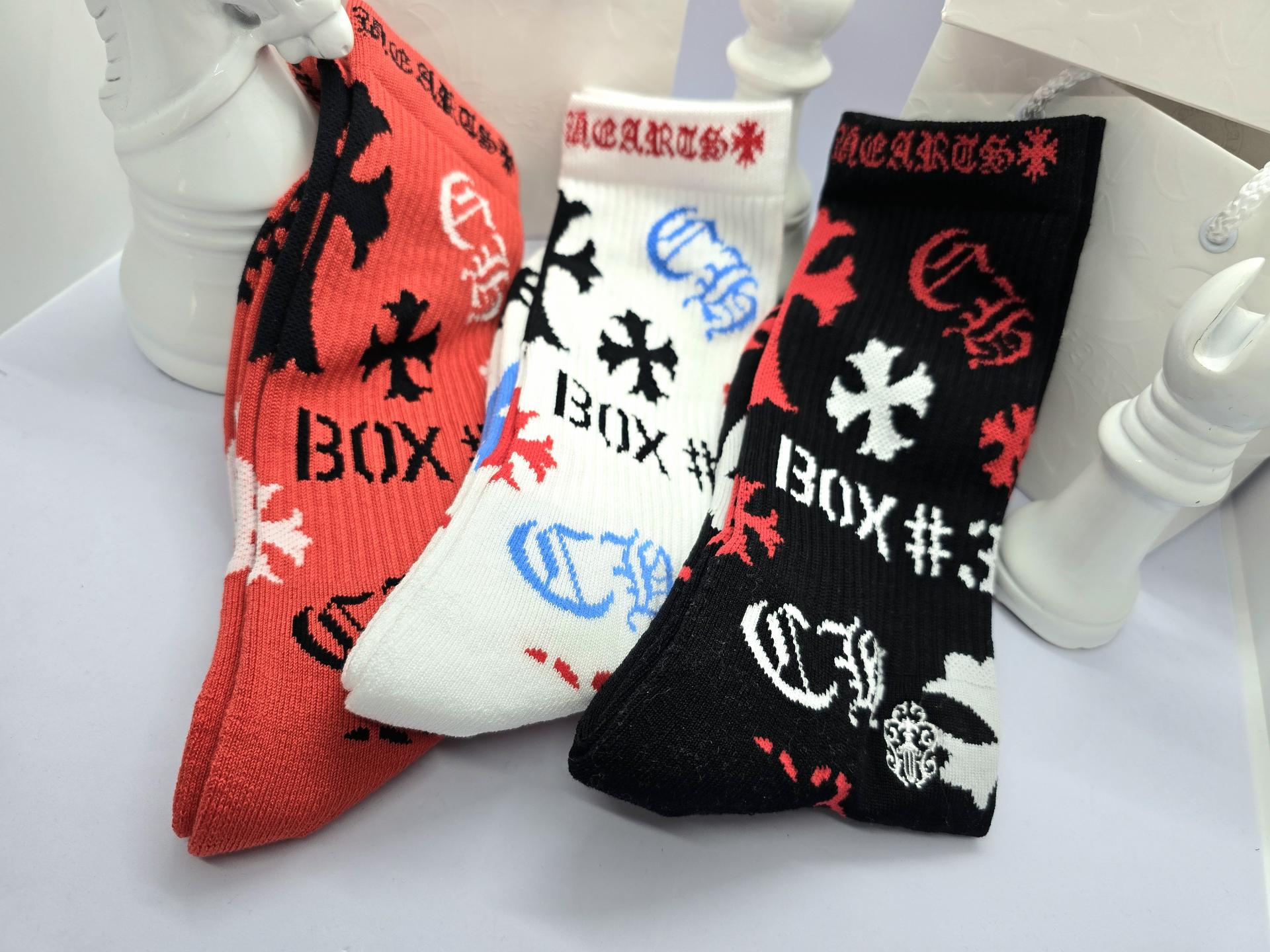 크롬하츠 멀티 프린트 삭스 3PACK (M) (NEW)