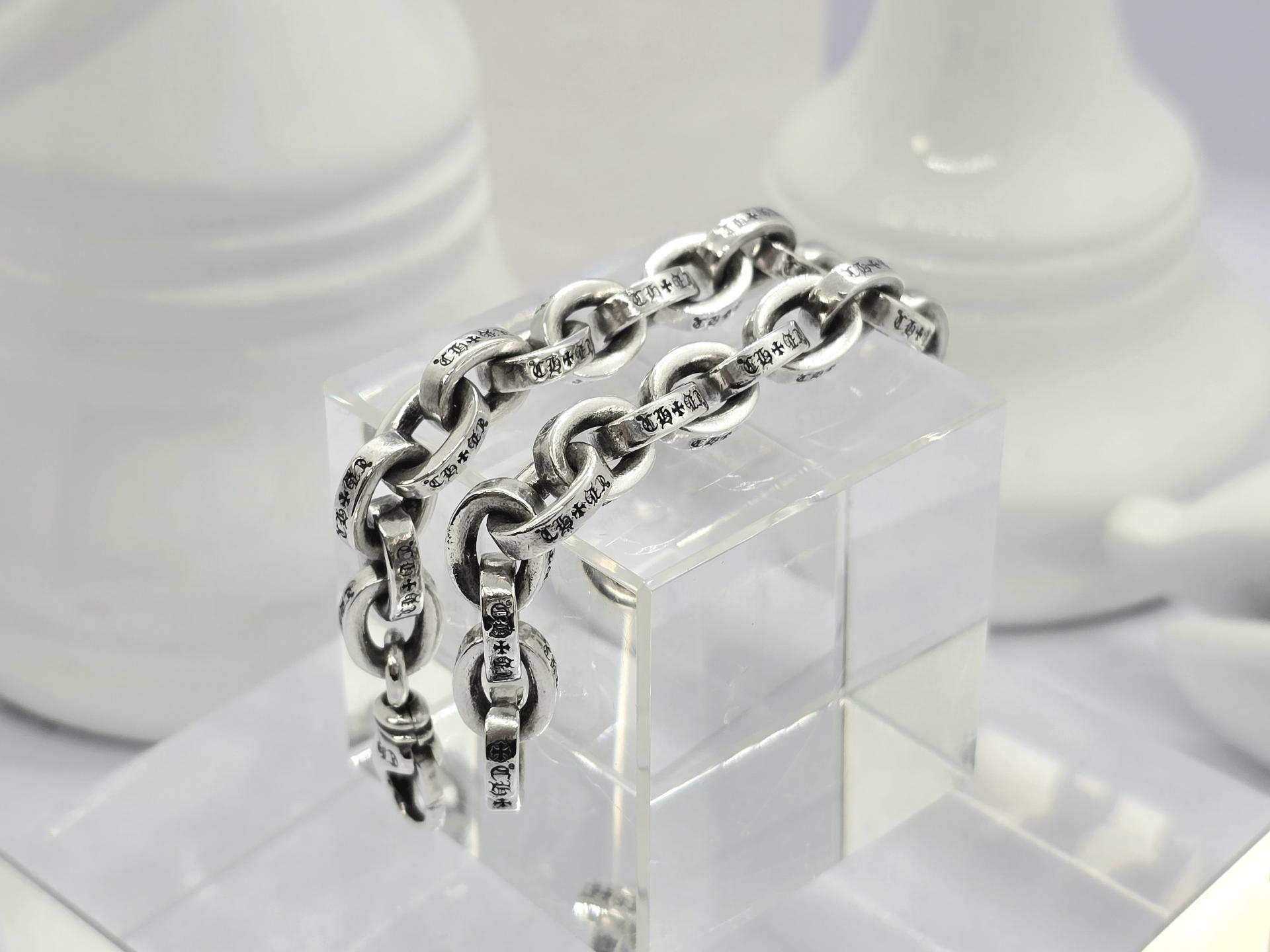 크롬하츠 페이퍼 체인 라지 팔찌 8inch