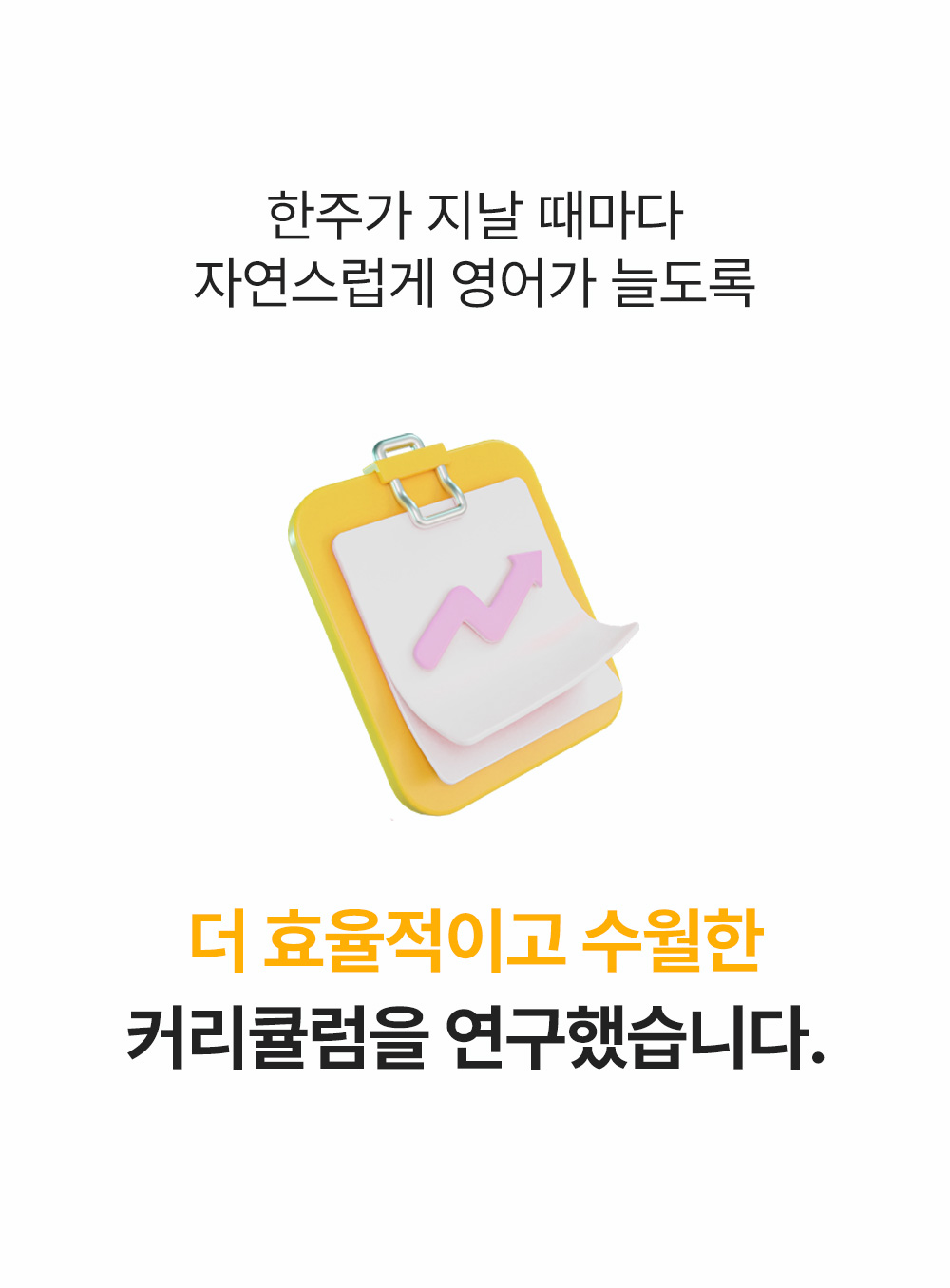 한 주가 지날 때마다 자연습럽게 영어가 늘도록 777영어학습지의 커리큘럼을 연구했습니다