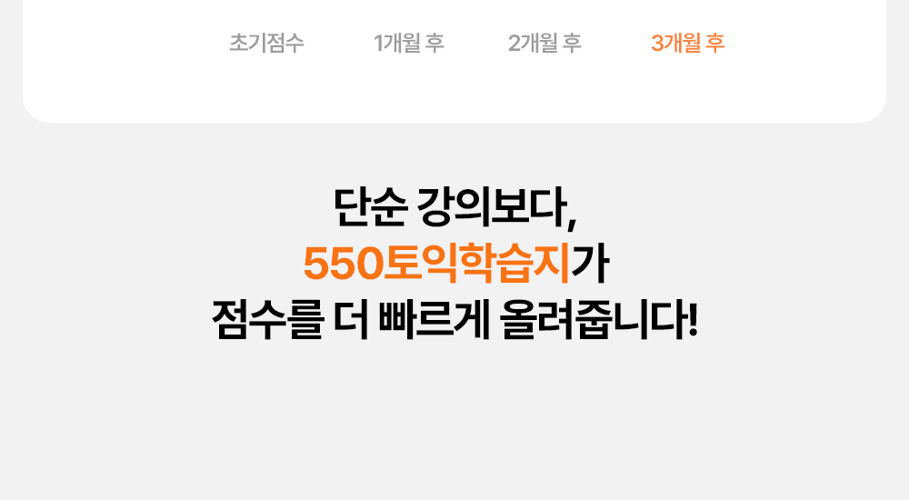 단순 토익강의보다 550토익학습지가 점수를 더 빠르게 올려줍니다