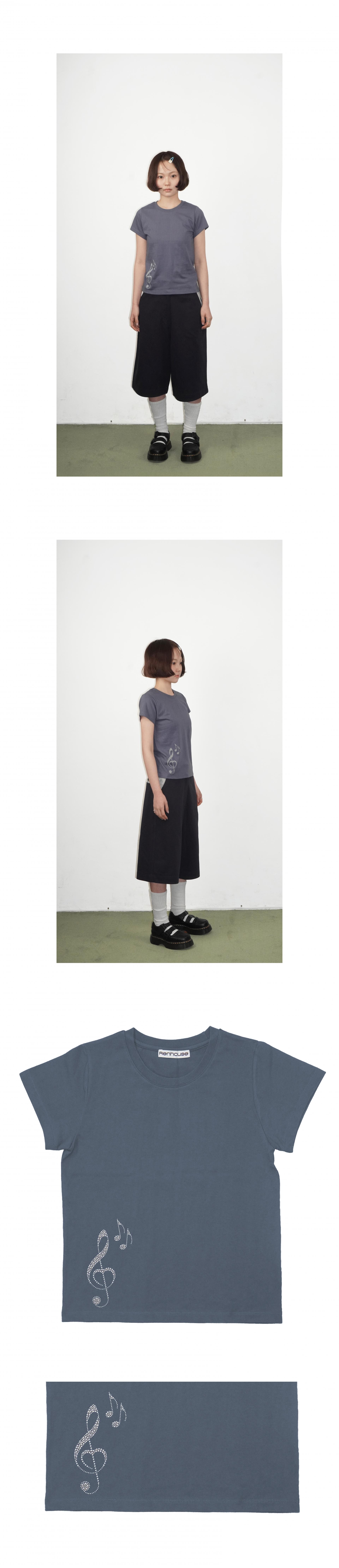 NOTE HOTFIX T-SHIRTS INDIGO