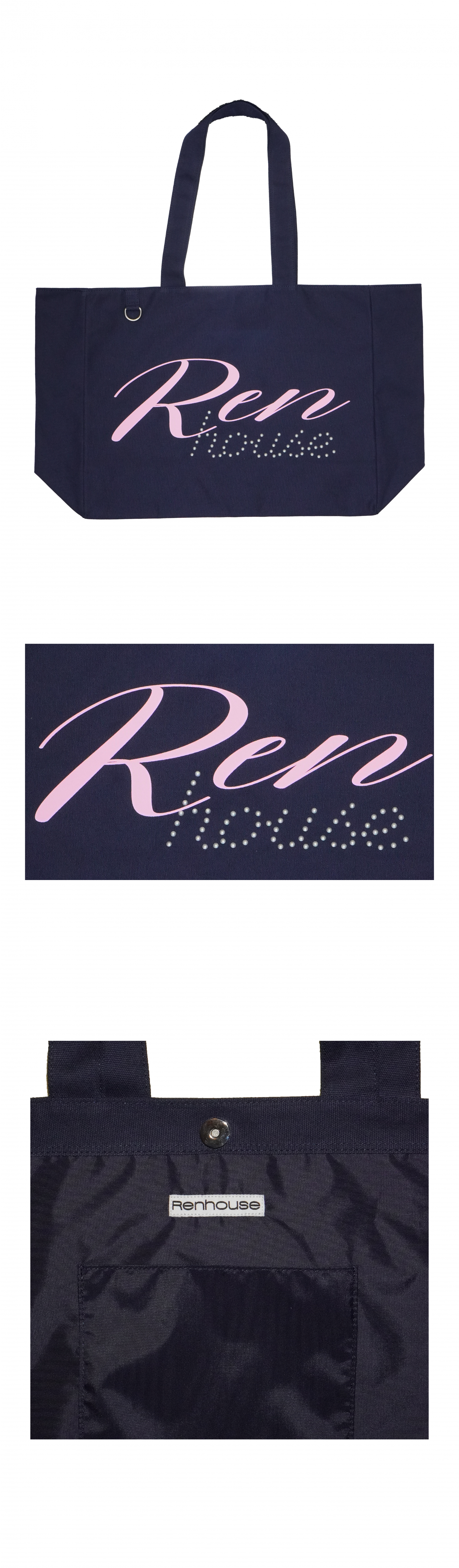 RENHOUSE BIG TOTE BAG NAVY