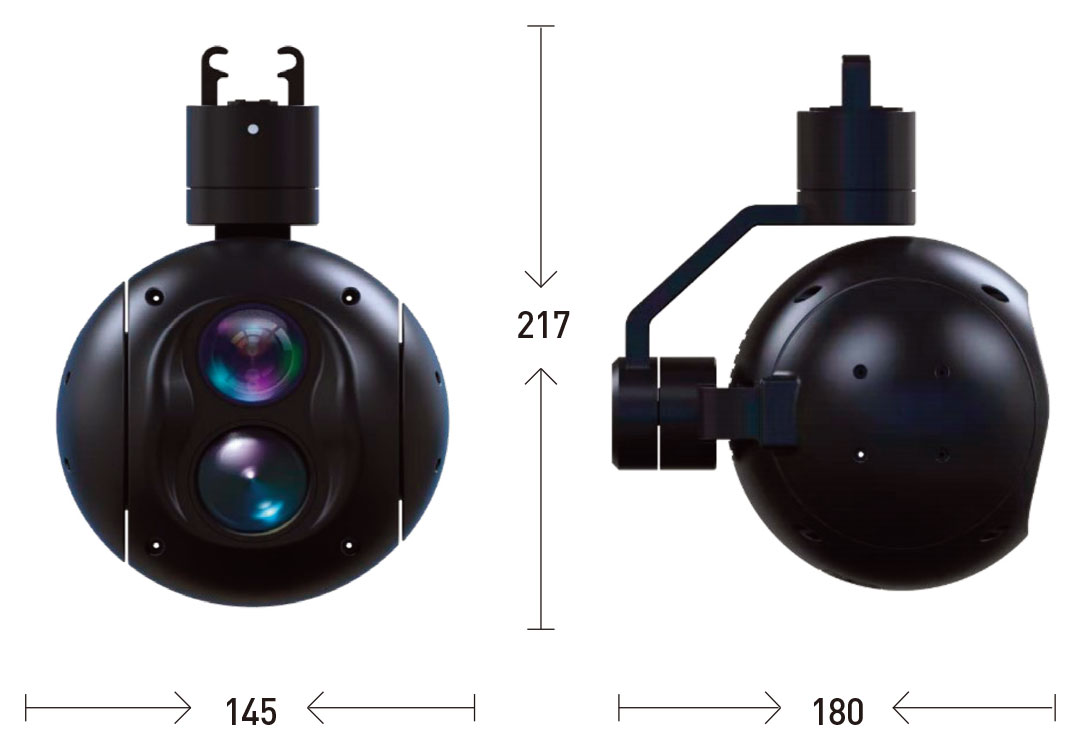 Kamera für Drohnen - Veronte Gimbal 30Z - Embention - digital / Sensor / IR