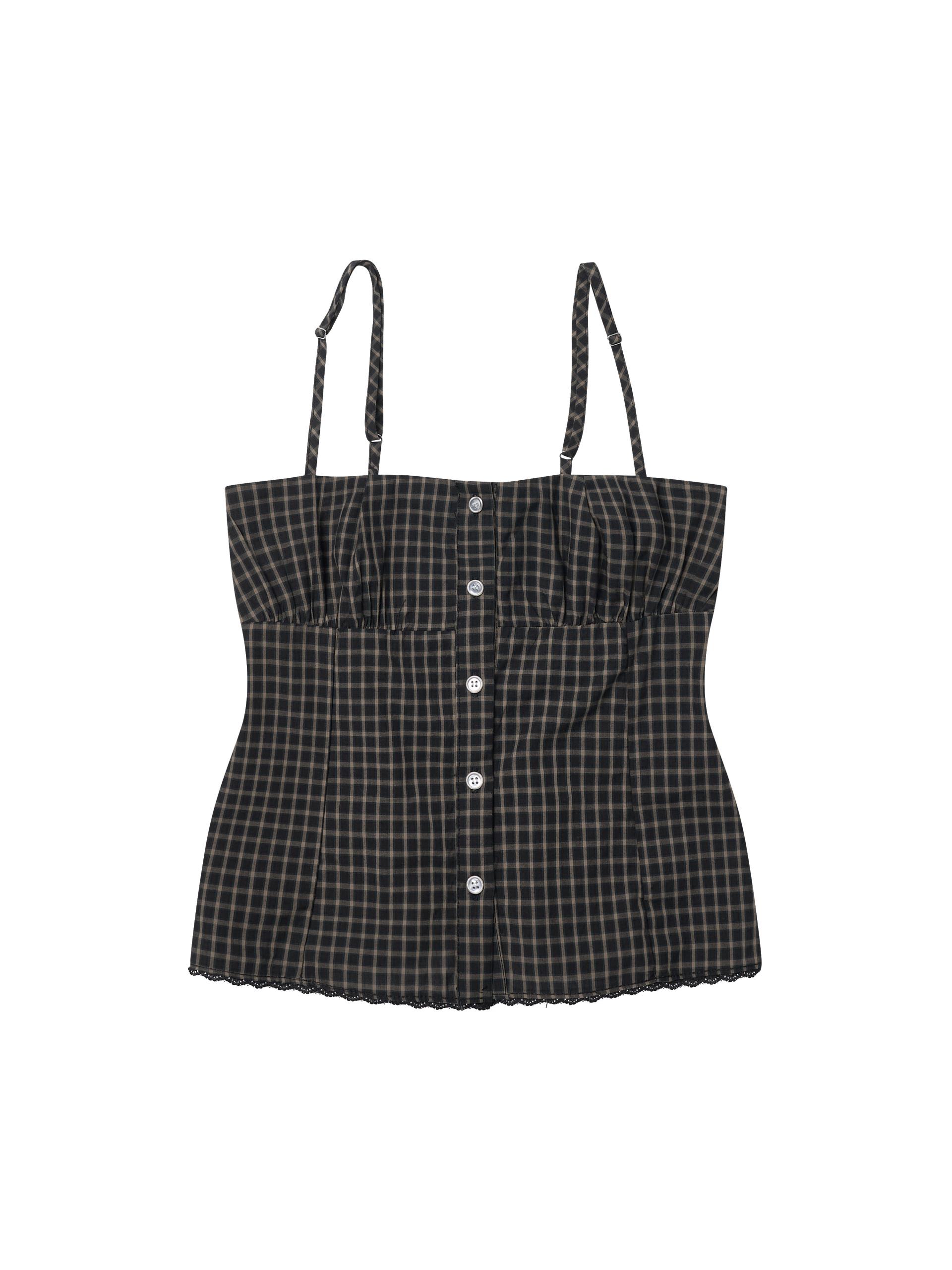 Laced bustier top black