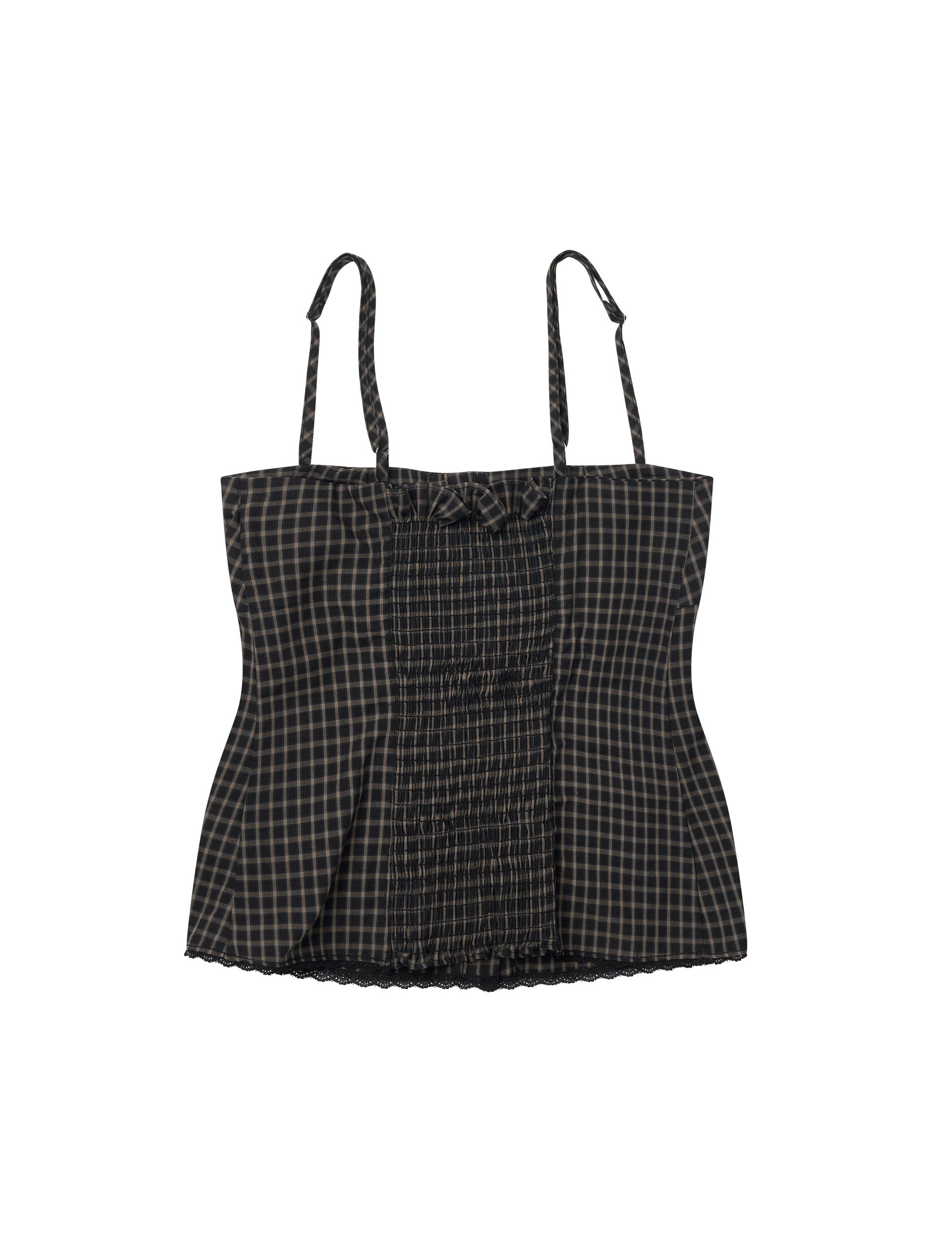 Laced bustier top black