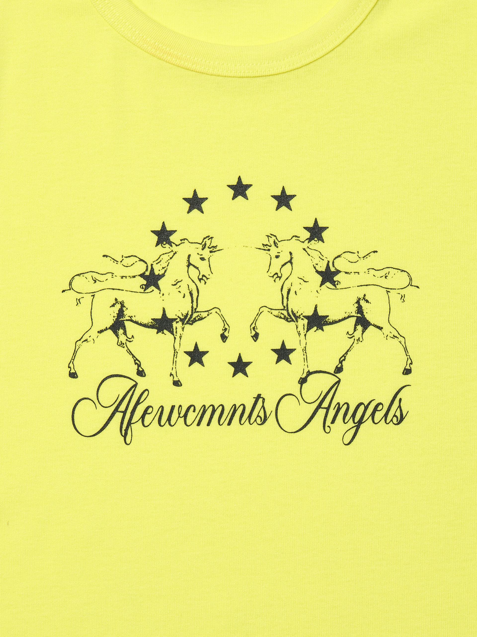Horse star logo tee lemon yellow