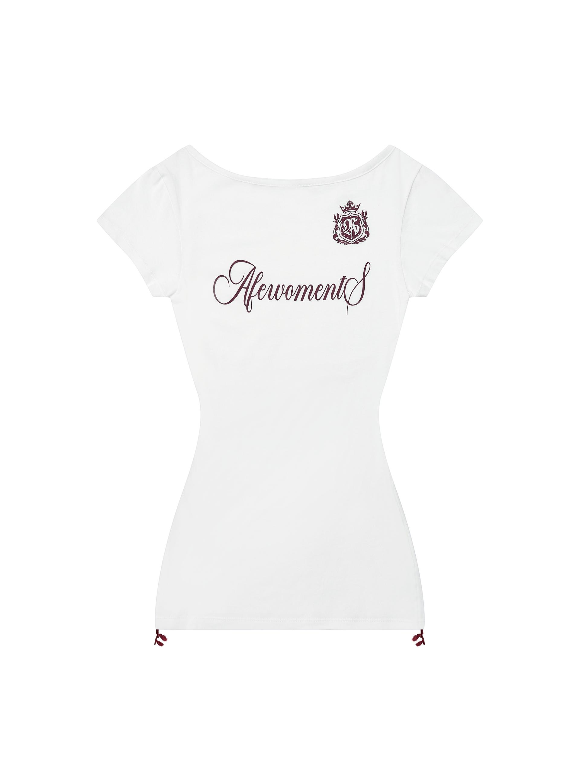 Emblem string tee white