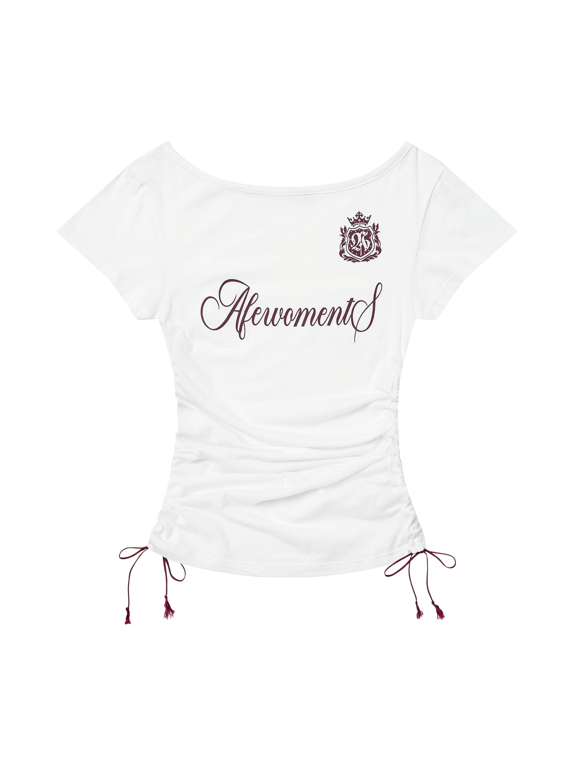 Emblem string tee white