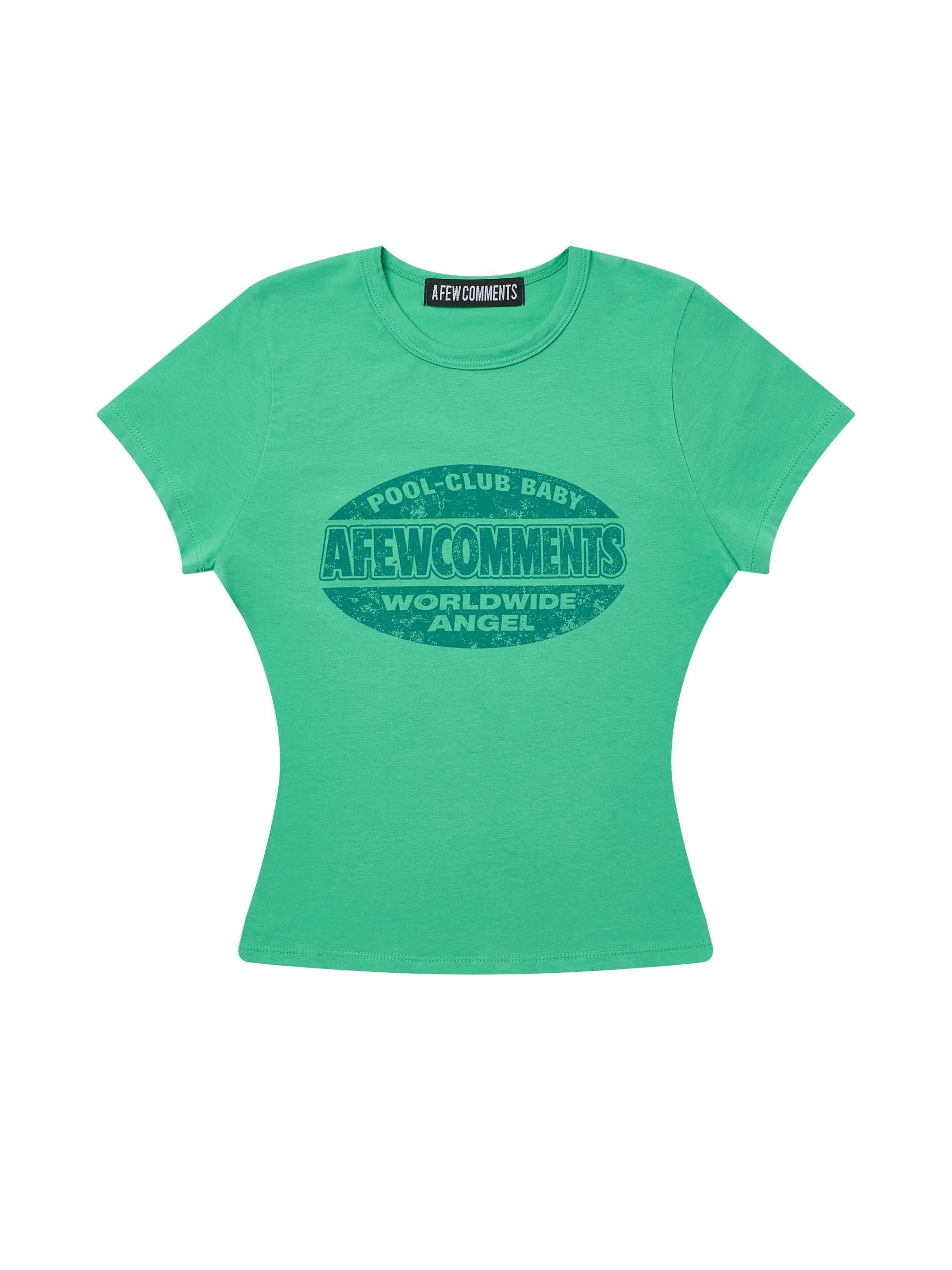 Round crack logo tee green