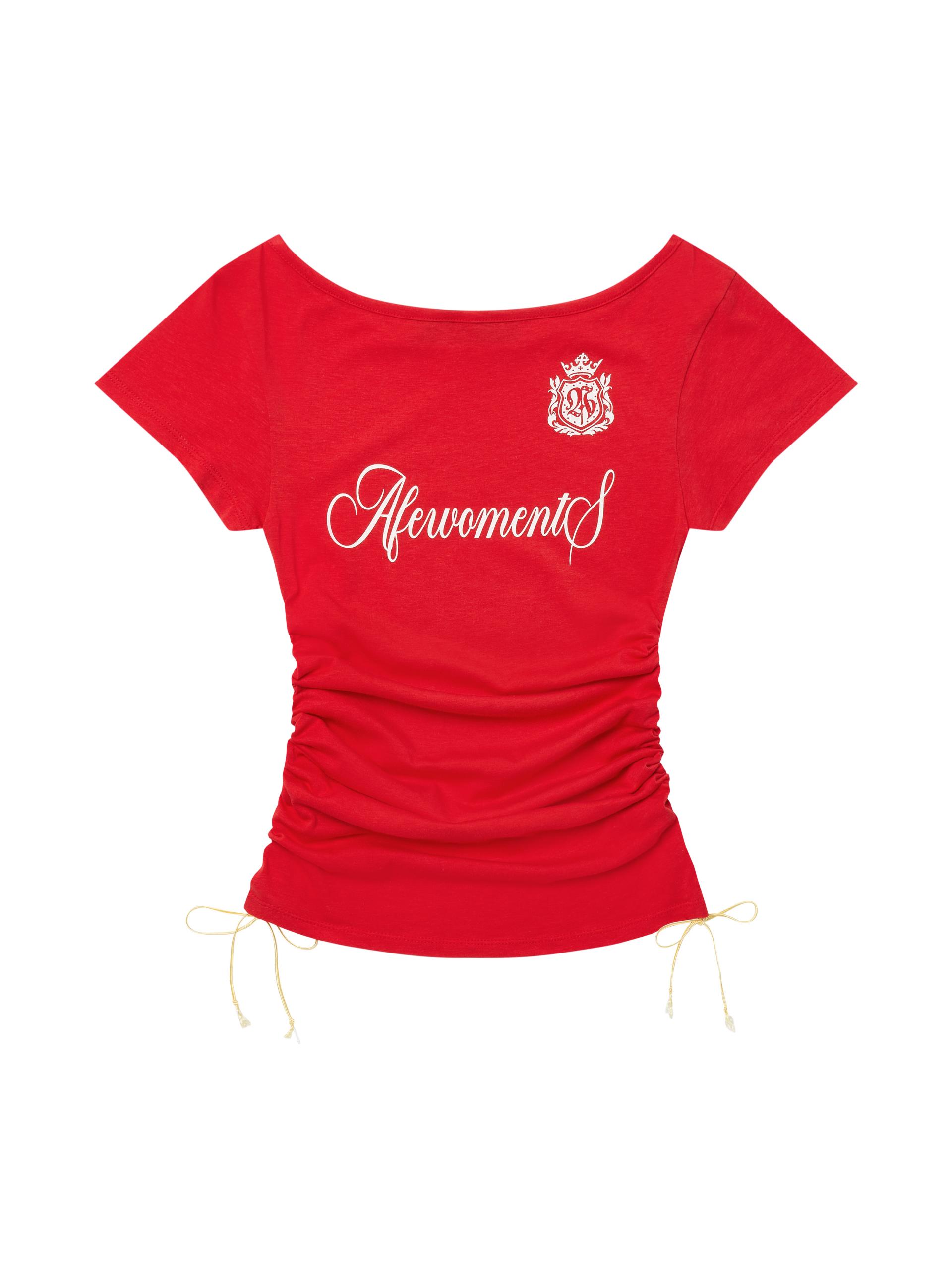 Emblem string tee red