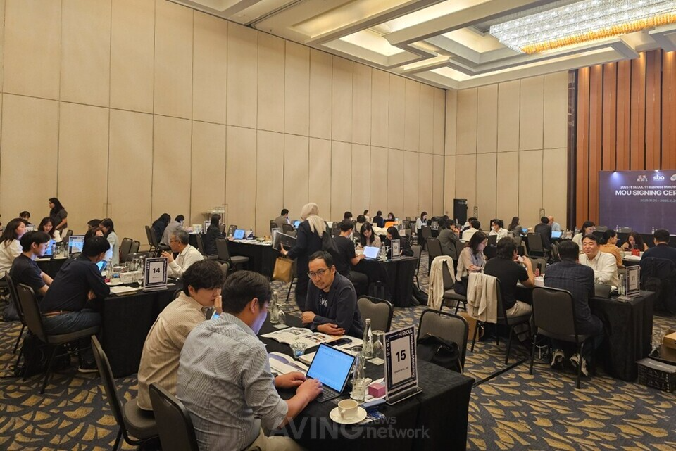 2025 인도네시아 자카르타에서 하이서울기업들이 1:1 비즈니스 미팅을 하는 모습. │제공-서울경제진흥원