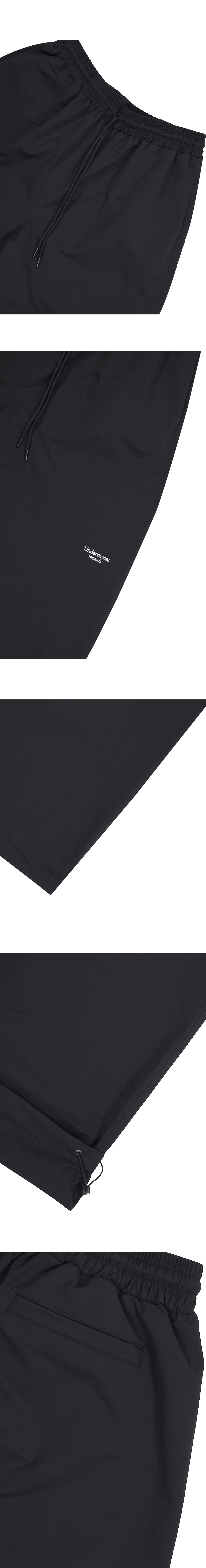 MU.176 Classic Logo Basic Wide Track Pants Black