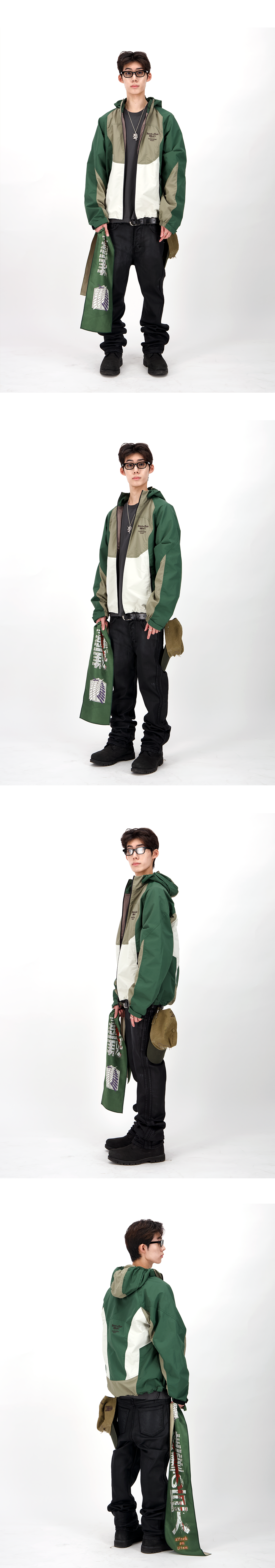 SURVEY CORPS SILHOUETTE SHELL PARKA - EDEN GREEN