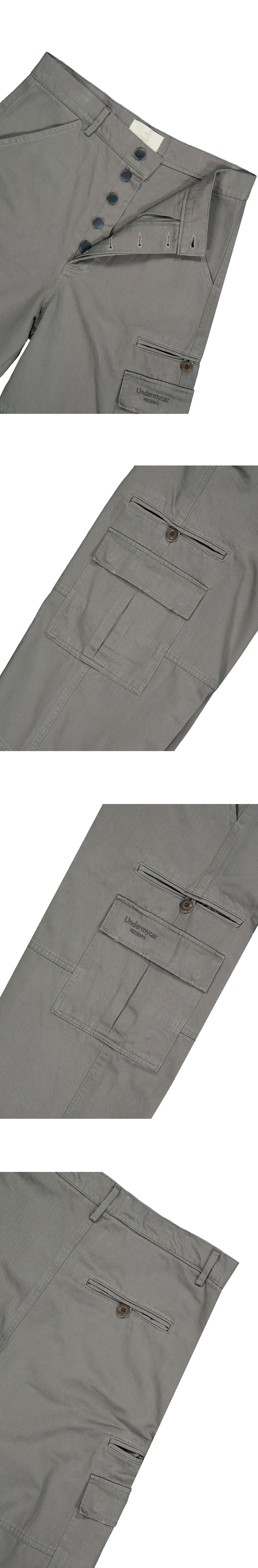 Mu.196 Classic Logo Mono Arc Cargo Pants Vintage Sand