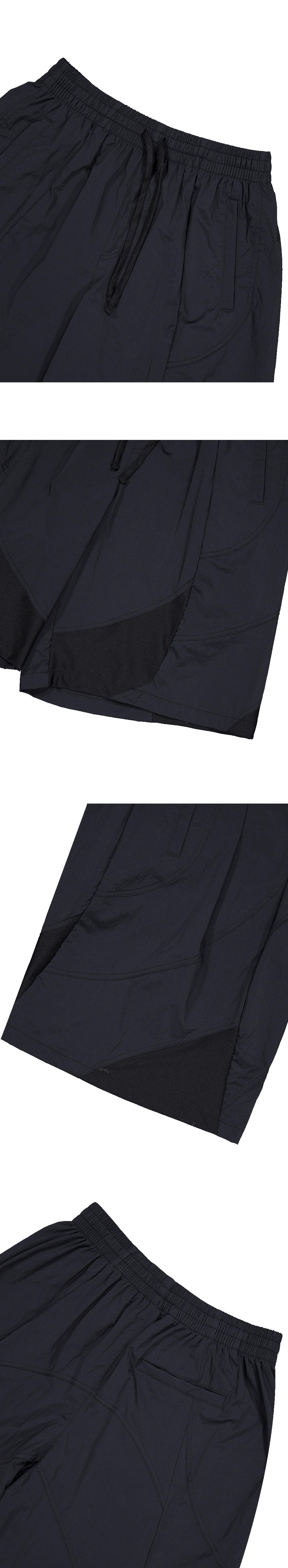 DUAL LAYER SWING SHORTS - BLACK