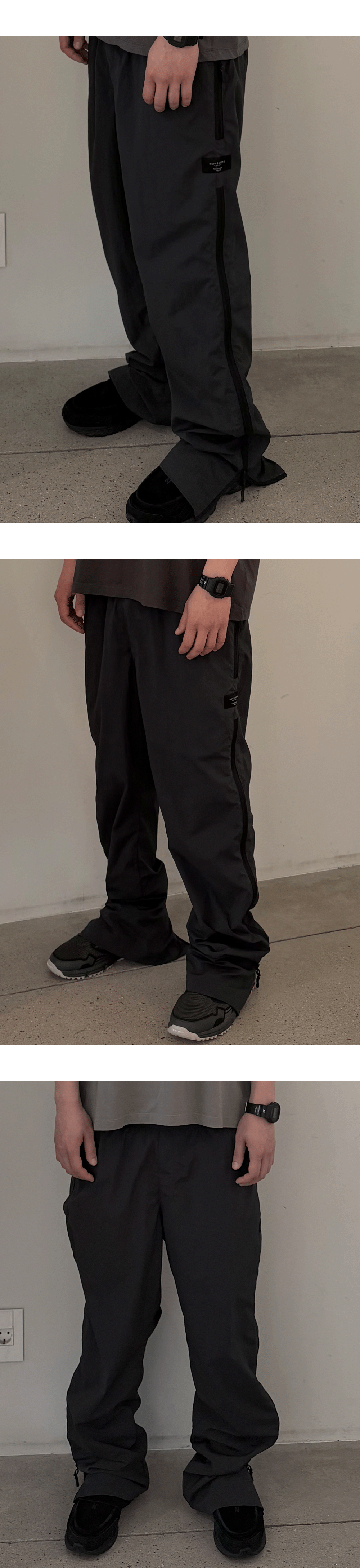 MUDLAND ZIP NYLON PANTS - DARK SHADOW