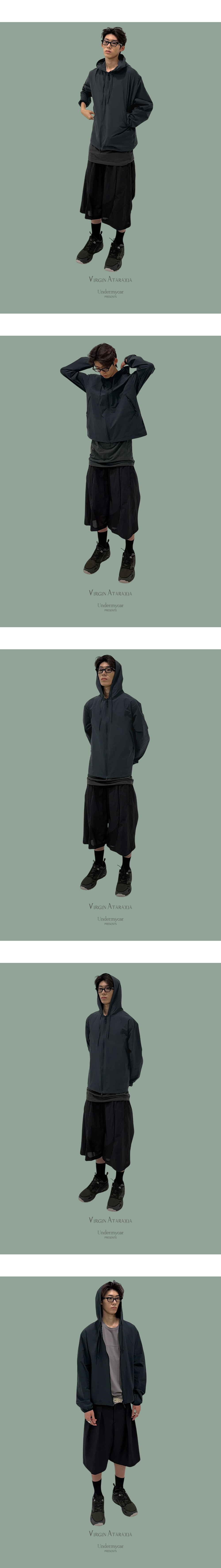 ACTIVE STRETCH HOOD JACKET - GRAY