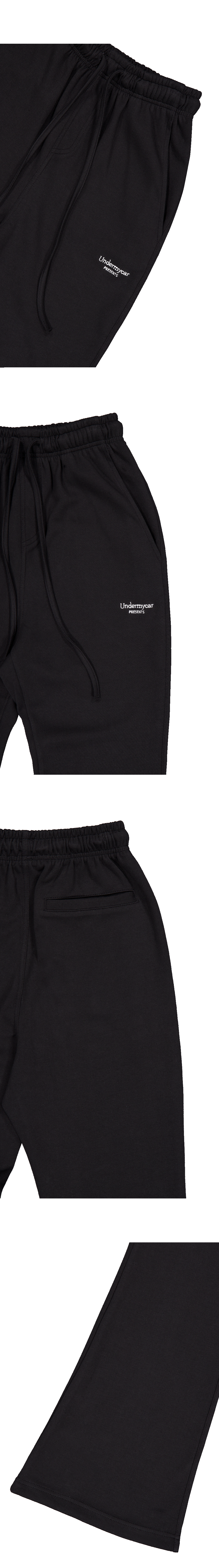 Mu.210 Classic Logo Semi-Flare Sweatpants Black