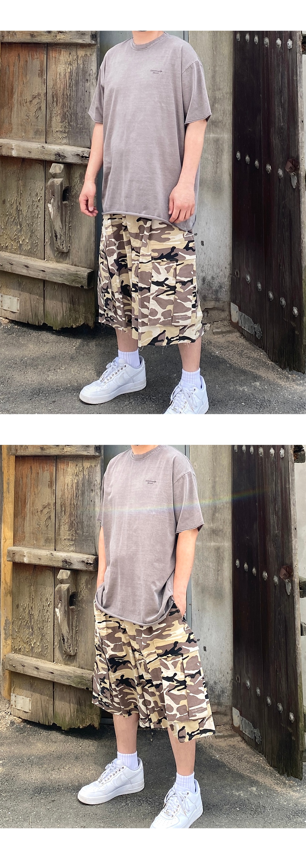 Mu.41 Anti Fxxking Logo Play Basic Pigment T-Shirts Beige