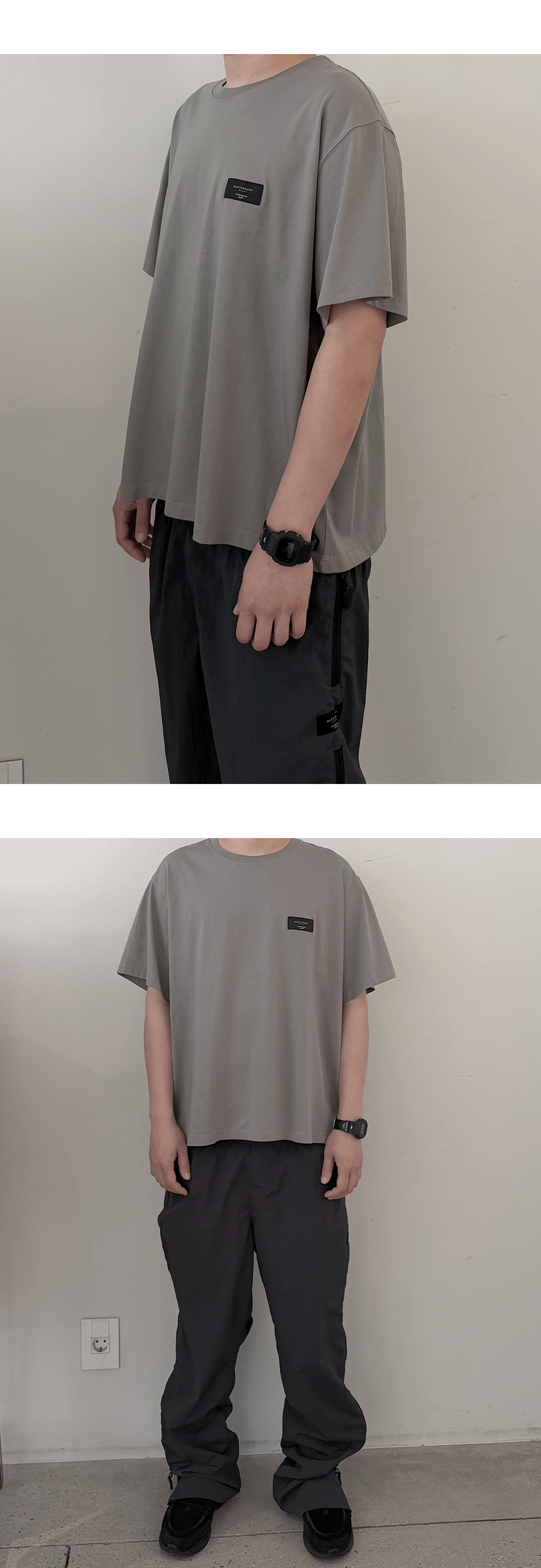 WIDE-FIT HALF T-SHIRTS - SAND
