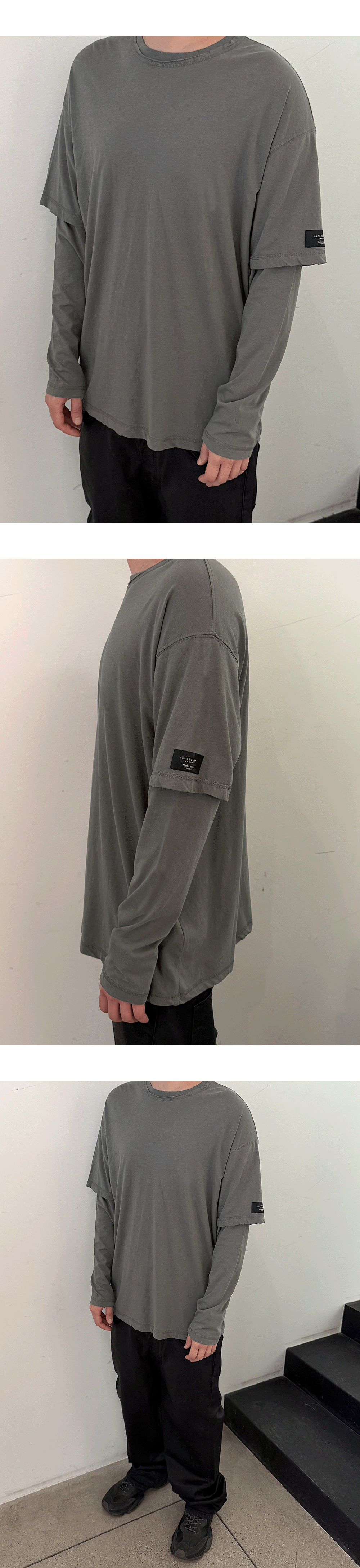 UNDERLAYER LONG SLEEVE T-SHIRTS - DUSTY GRAY