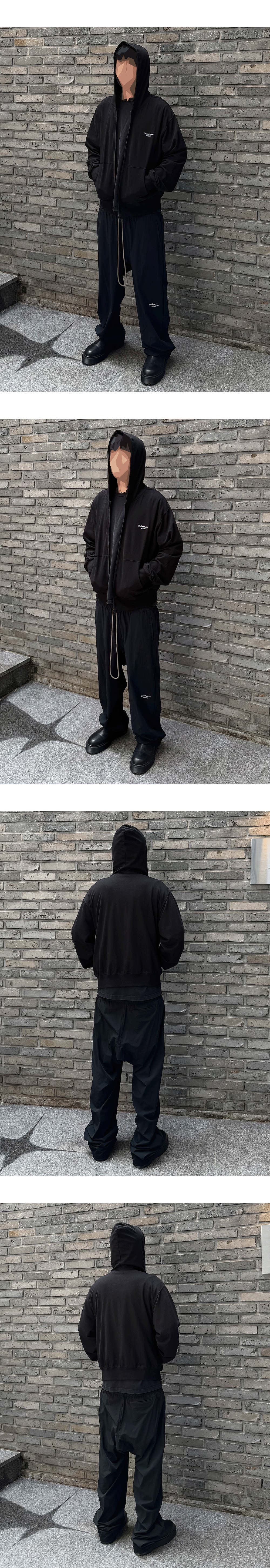 Mu.183 Classic Logo Nylon Sarouel Pants Black