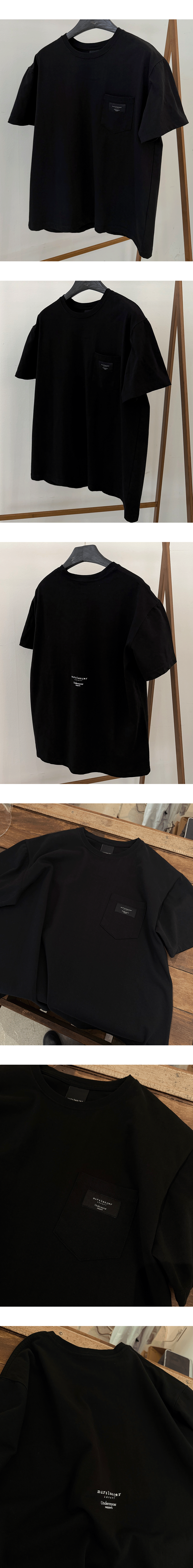 HARD COTTON POCKET T-SHIRTS - BLACK