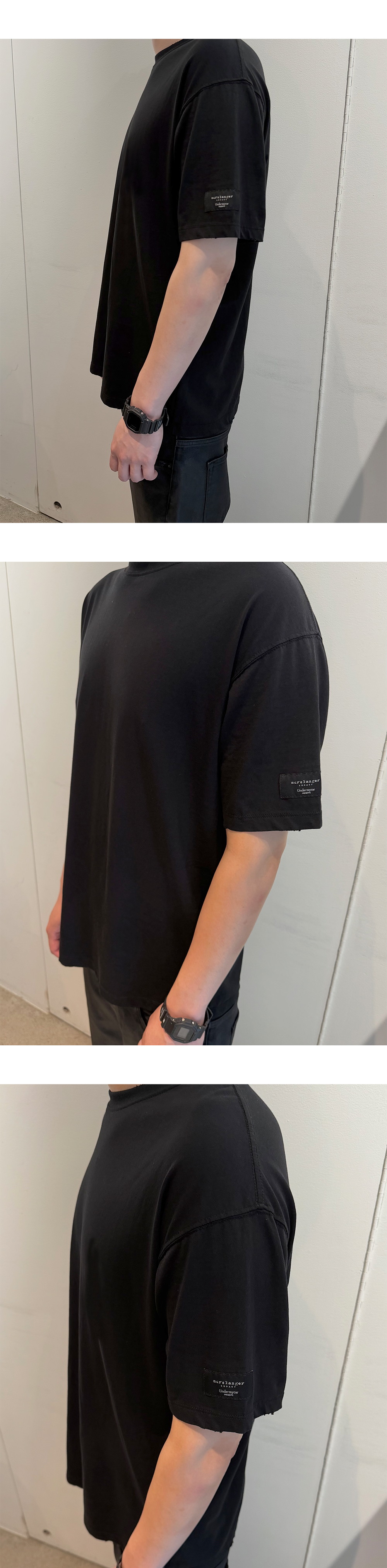 SUNKEN FIT T-SHIRTS - BLACK