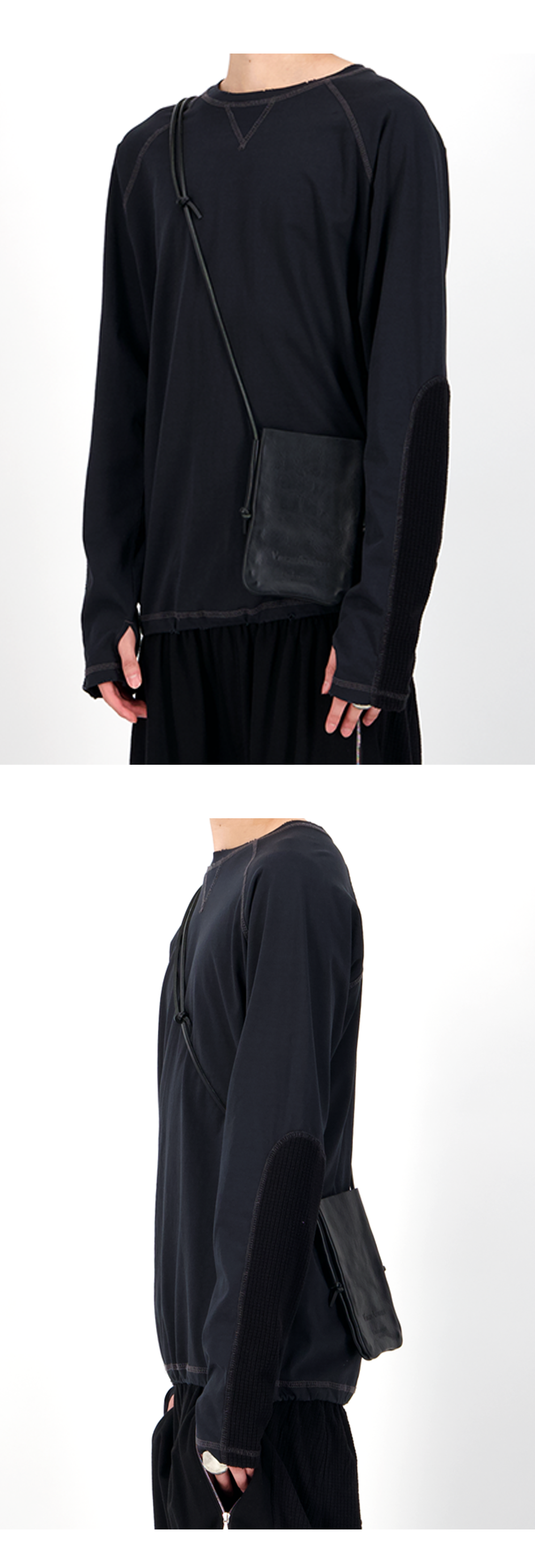 HERITAGE ELBOW LONG SLEEVE - PANEL BLACK