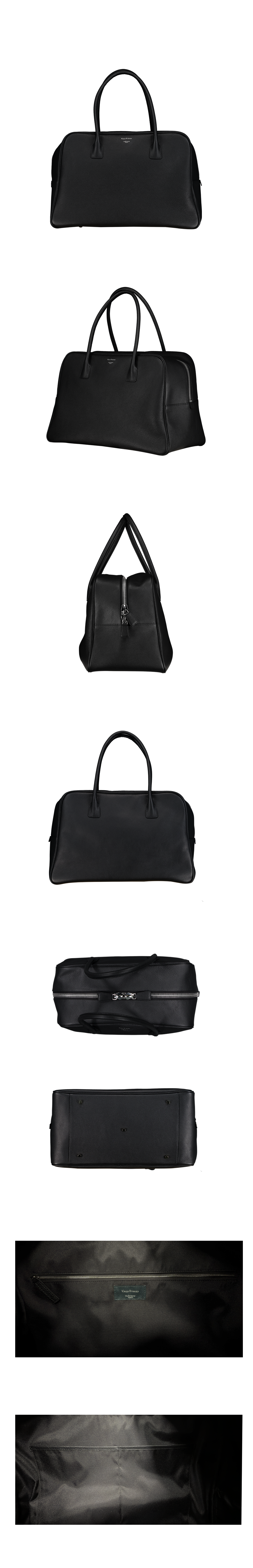 ARCHIVE MAXI LEATHER BOWLING BAG - BLACK