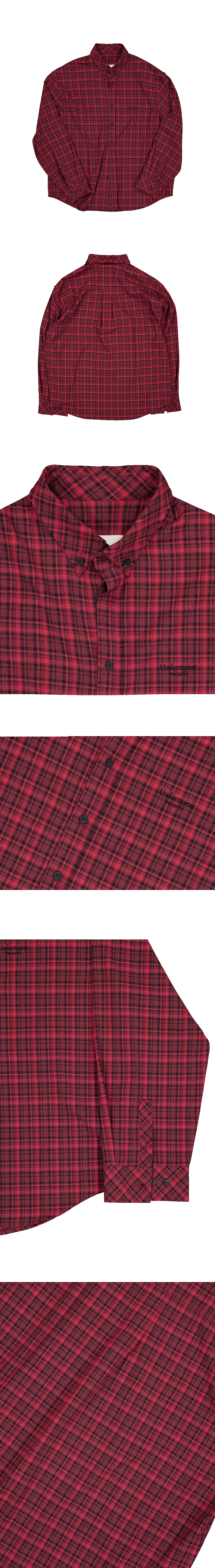Mu.205 Classic Logo Brick Check Shirt Red