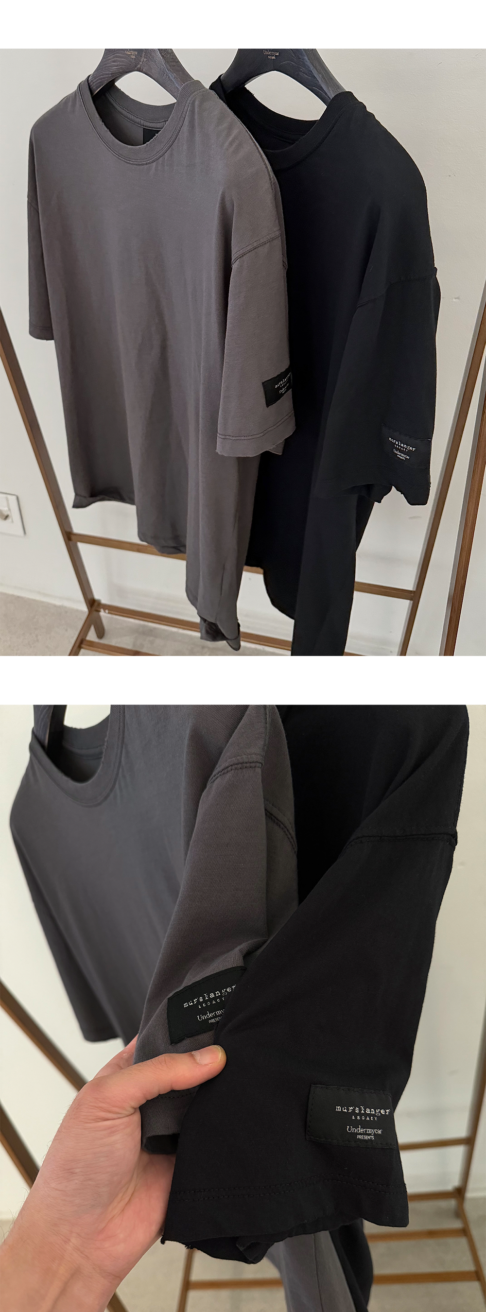 SUNKEN FIT T-SHIRTS - CHARCOAL