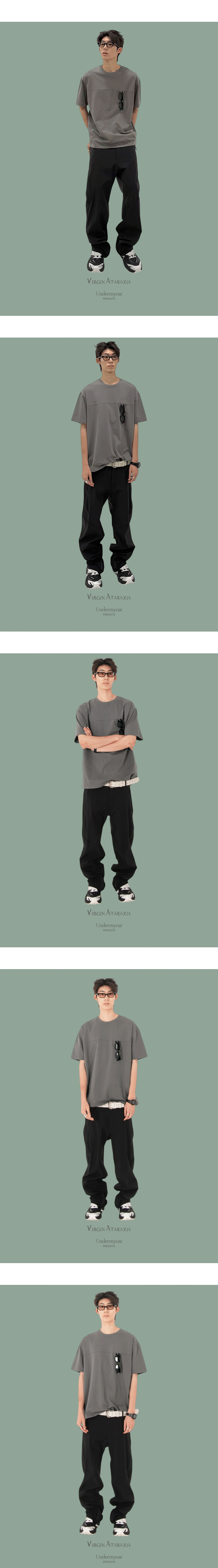 MODULE LOOP HALF T-SHIRTS - ASH GRAY