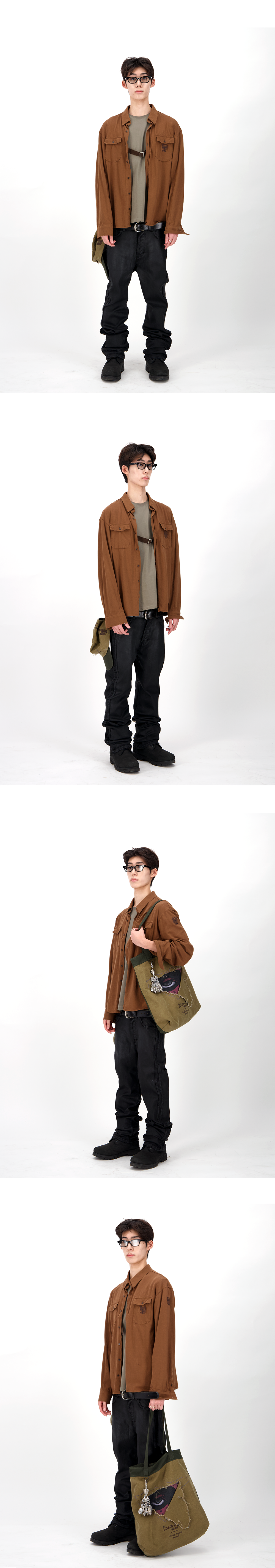 SURVEY CORPS COTTON FIELD SHIRT - SEPIA CAMEL