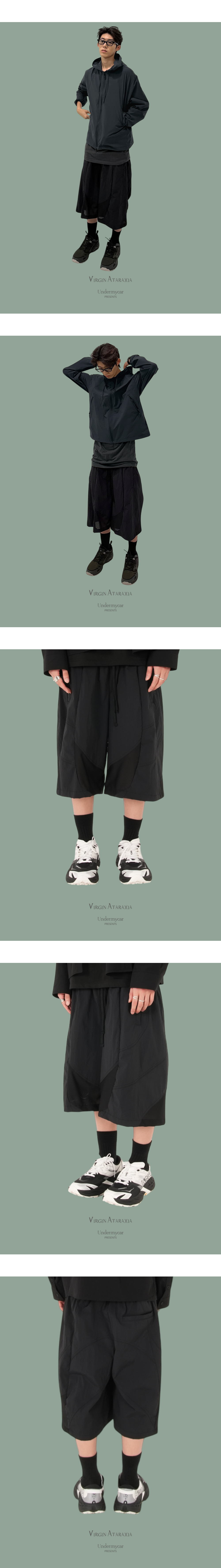 DUAL LAYER SWING SHORTS - BLACK