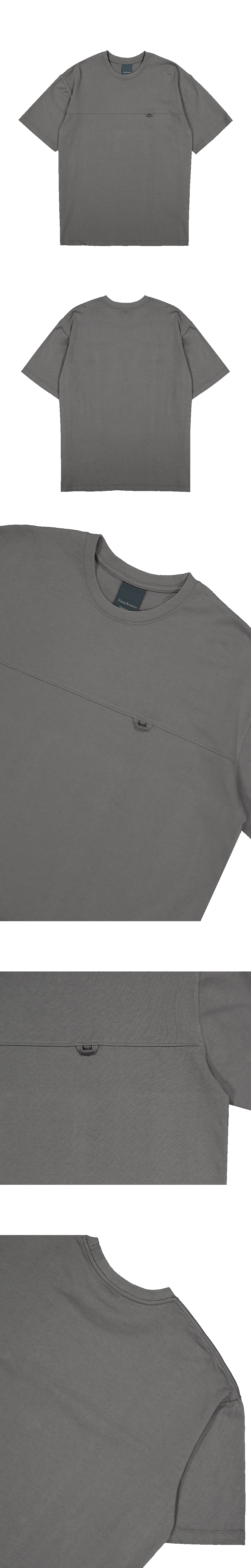 MODULE LOOP HALF T-SHIRTS - ASH GRAY