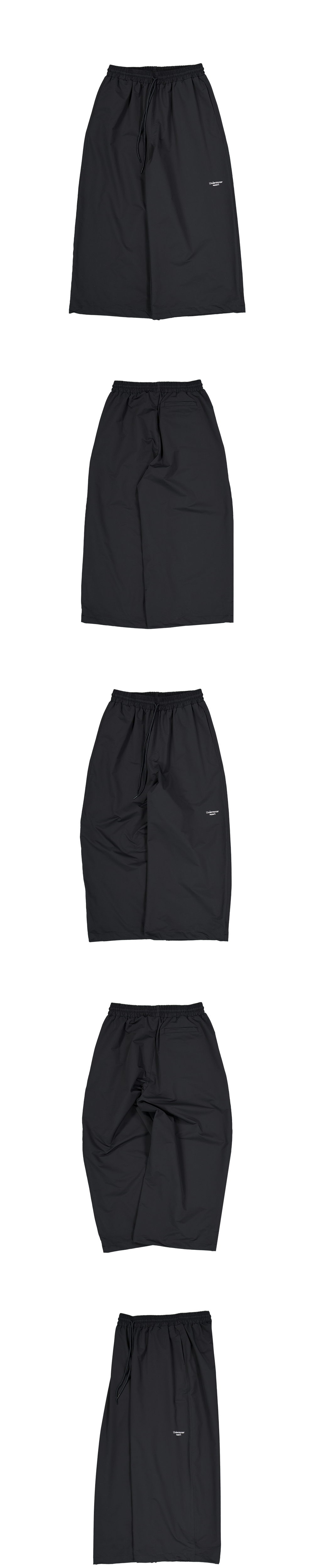 MU.176 Classic Logo Basic Wide Track Pants Black