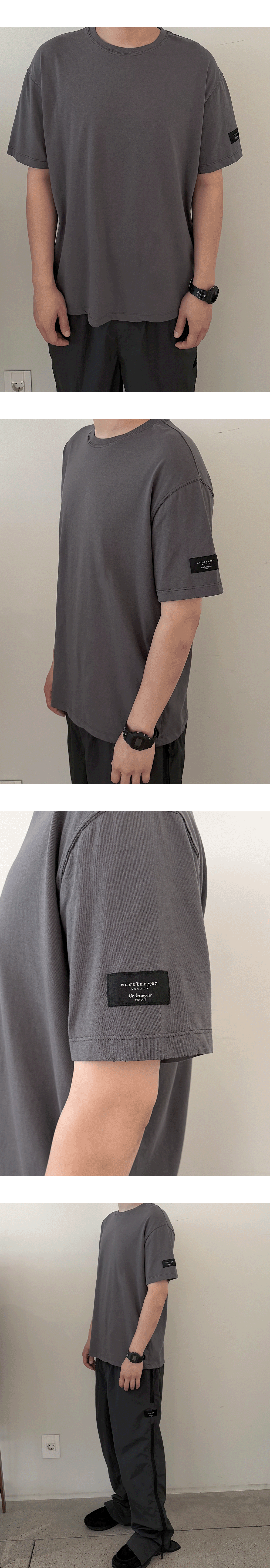 SUNKEN FIT T-SHIRTS - CHARCOAL