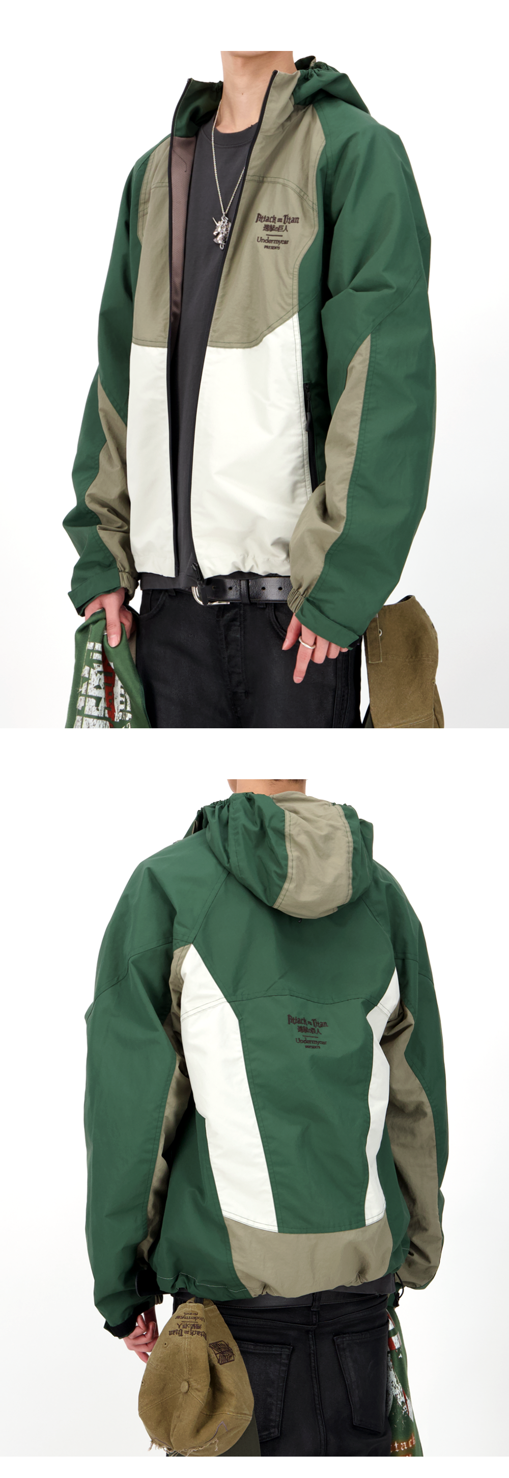 SURVEY CORPS SILHOUETTE SHELL PARKA - EDEN GREEN